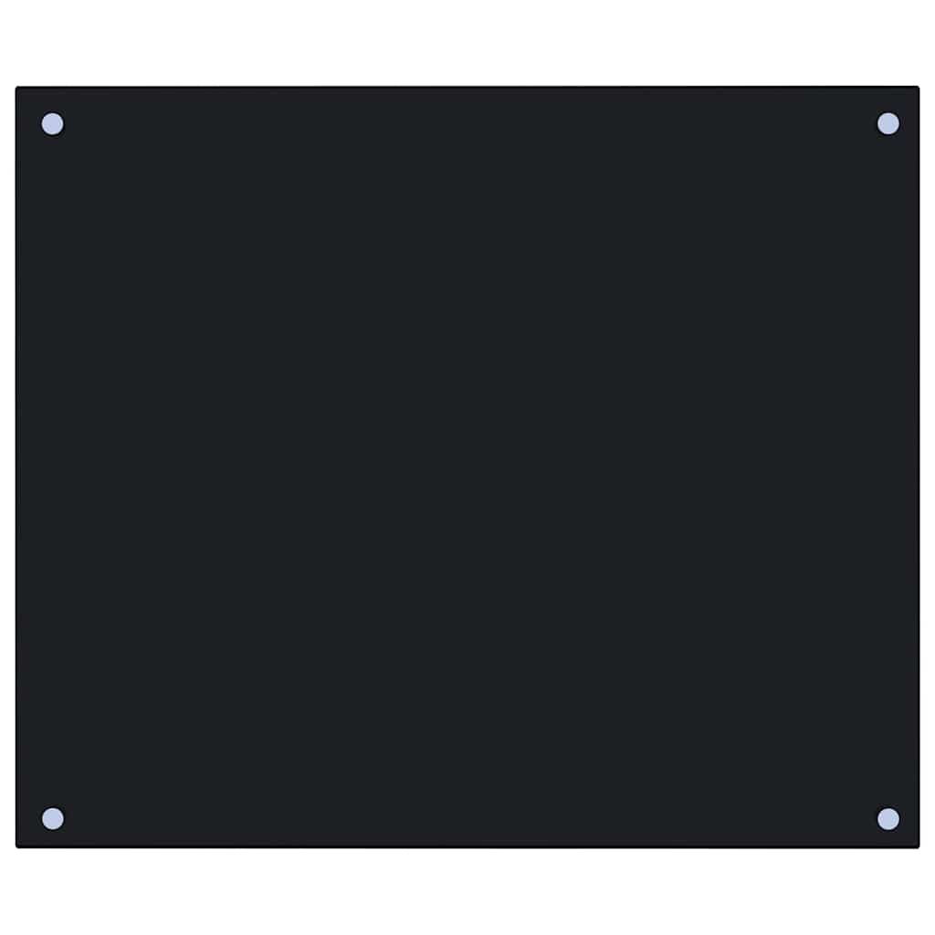 Kitchen Backsplashes 2 pcs Black 70x60 cm Tempered Glass